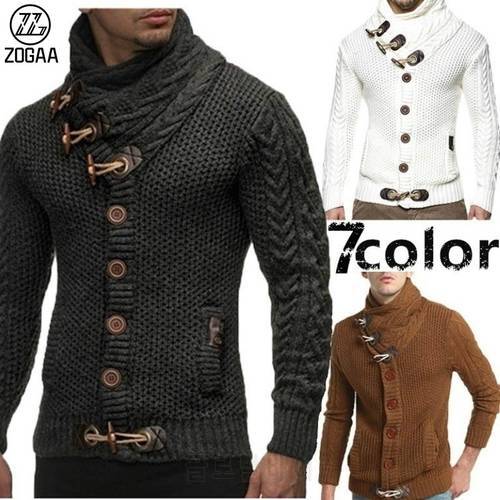ZOGAA Men Sweater Coat Autumn Winter Knitted Cardigans Coats