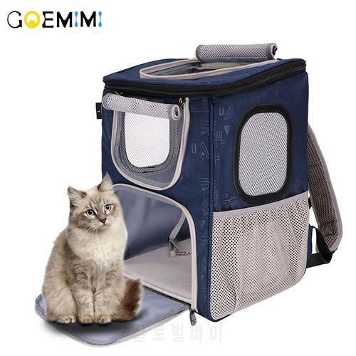 Portable Breathable Grid Bag Pet Cat Bag Out Carrying Bag Breathable Mesh Carrier Backpack For Small And Medium Dogs Cats