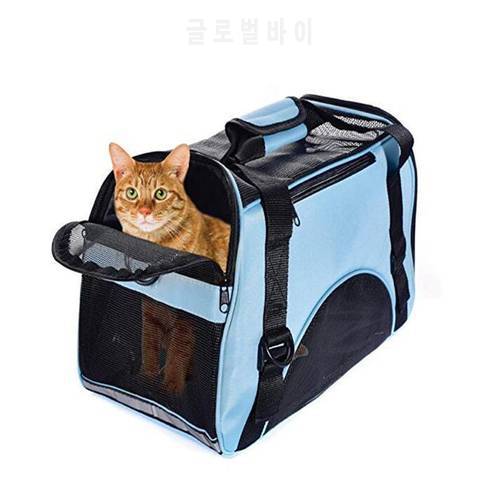 Cat Travel Carrier Bag, Comfort Portable Foldable Pet Bag Airline Approved for Dogs,Large Cats and Puppies Animal