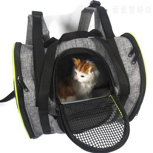 Breathable Pet Dog Cat Backpack Pet Carrier Bag Folding Bag Dog Out Cat Out Bag Portable Shoulder Bag Pet Supplies