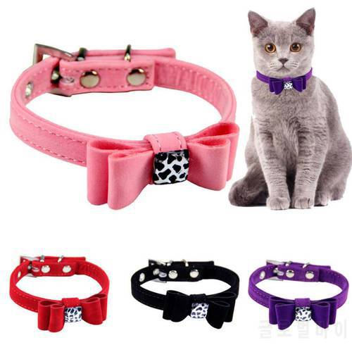 Adjustable Dog Collars Pet Solid Soft Colorful Collars For Small Medium Dogs Neck Strap Adjustable Safe Puppy Kitten Cats Collar
