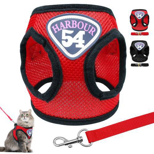 Cat Harness Vest Adjustable For Small Medium Dogs Cats Chihuahua Nylon Mesh Puppy Kitten Harness and Leash Set Walking S M L XL