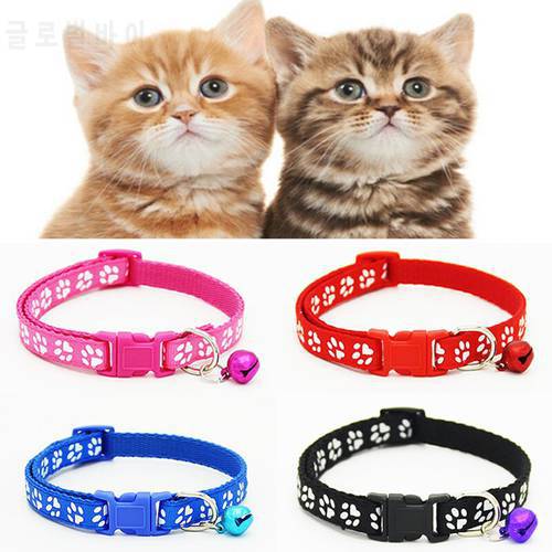 1pcs Lovely Pet Cat Collar for Cats Adjustable Pet Neck Strap with Bell for Animal Kitten Kitty Buckle Dog Leads Pet Accessories