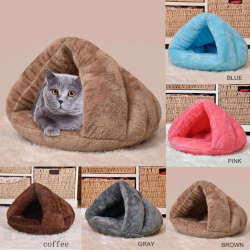 New Solid Puppy Pet Cat Dog Soft Warm Nest Kennel Bed Cave House Sleeping Bag Mat Pad Tent