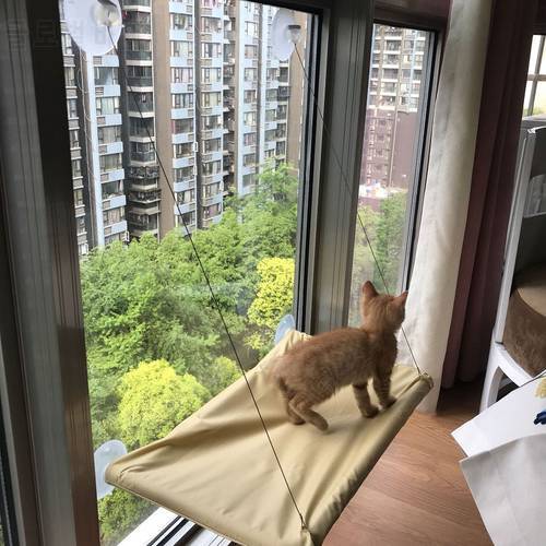 2018 New Hanging Cat Bed Mat Soft Cat Hammock Window Hammocks Kennels 15KG cat Safe Hanging Shelf Seat Beds Cover Cushion
