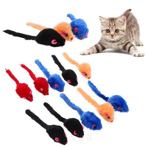 10pcs/lot Mini Colorful Cat Toys Plush False Mouse Toys for Cats Kitten Animal Funny Playing Pet Cat Products Cat supplies