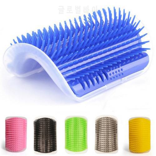 Corner Cat Brush Pet Comb Play Toy Plastic Scratch Bristles Arch Massager Self Grooming Scratcher Cats Toys