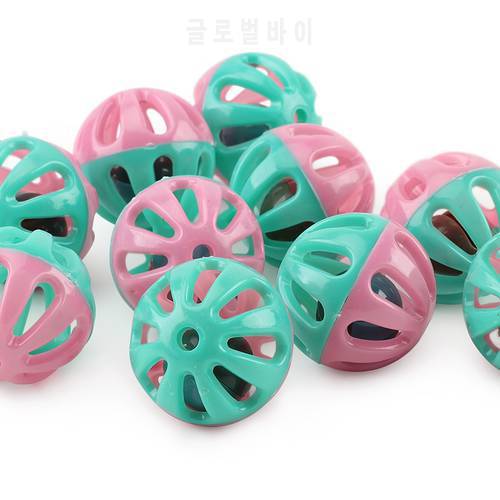 10pcs Plastic Ball Pet Toy Small Bell Balls Cat Toy Hollow Out Cat Toys For Kitten