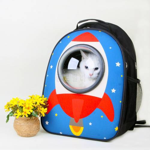 Rocket Blue Carrying Cats Toy Puppies Dogs Animals Backpacks Luxury Space Casual Pets Small Travel Outdoor For Chihuahua Poodle