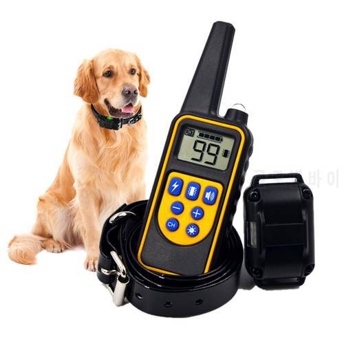 Waterproof Remote Dog Trainer Collar Rechargeable Electric Pet Dog Shock Control Bark Collar Training Device for Dog 3 Channel