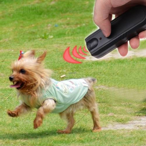 Pet LED Ultrasonic Dog Repeller Animal Training Device Trainer Pet Anti Barking Stop Banish Maching Collier Anti