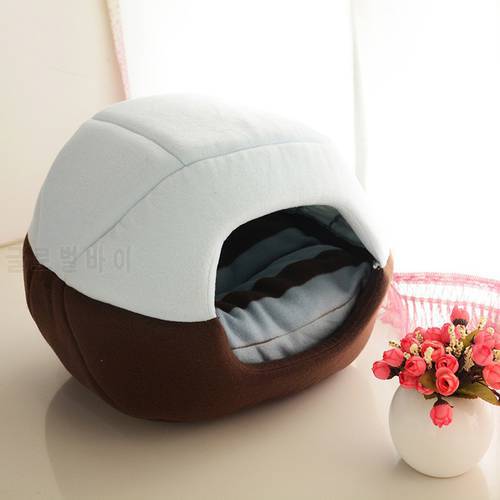 2 Uses Foldable Soft Warm Pet Cat Bed Dog Bed For Dogs Cave Puppy Sleeping Mat Pad Nest Blanket Pet Beds For Cats Bed House Cat