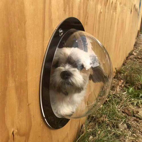 New Acrylic Pet Dog Fence Window Cats Dogs Peek Bubble Durable Dome Window
