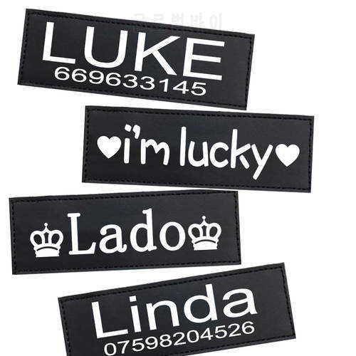 FML Pet ID Tags Custom Patches For Harness Collars for Dogs 2PC Removed Dog Label Customized Personalized Pet Dog Name DIY Logo