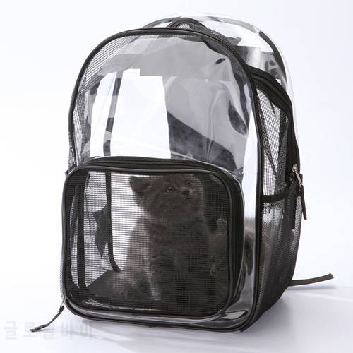 New Transparent Pet Carrier Bag Fashion Carrying Cat Dog Puppy Comfort Travel Outdoor Shoulder Backpack Portable Small Dog Bags