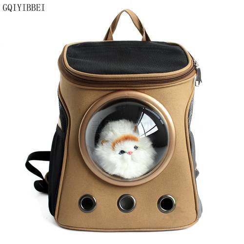 GQIYIBBEI Zipper Lock Breathable Safety Portable Travel Pet Carrier Space Backpack Cat/Dog Astronaut Capsule Bag Pet Appliances