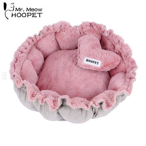 Hoopet Princess Bed For Cats Cute Lovely Pink Soft Nest For Pet Puppy Kennel Sofa Dog House Cat Sleeping Bag Bed Cat Suppliers
