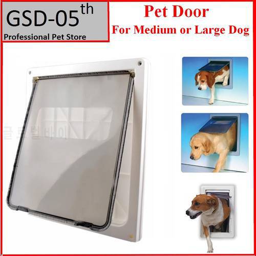 Large Dog Door HQ Plastic Safe Pet Door For Large Medium Dog Freely In and Out Home Gate Animal Pet Cat Dog Door
