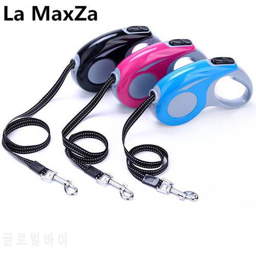Strong Dog Retractable Leashes 3M Durable For Cat Chihuahua Outdoor Automatic Adjustable Reflective Collar Leads Pet Products
