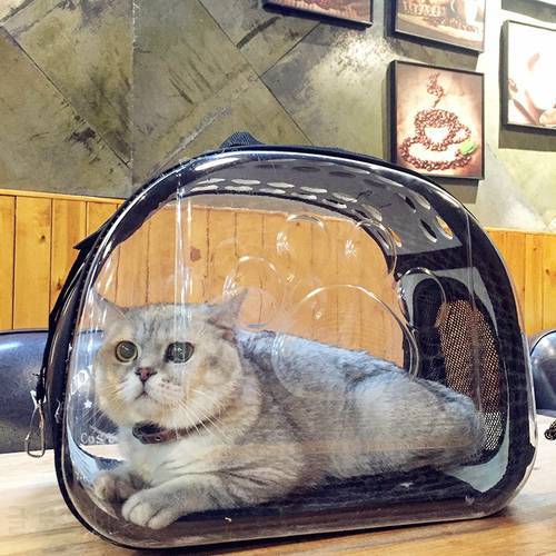 Classic Transparent Cat Dog Carrier Bag Breathable Pet Travel Handbag Foldable Outdoor Shoulder Bags Puppy Travel Carrying Bags