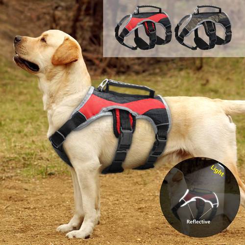 Reflective Dog Harness Large Dogs HHarness Pet Mesh Vest With Lift Quick Control Handle For Labrador Husky Walking