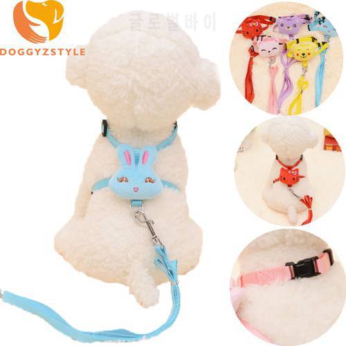 Cute Pet Dog Leash Set Adjustable Animal Design Dog Harness For Small Dogs Chihuahua Nylon Straps Pet Accessories DOGGYZSTYLE 2