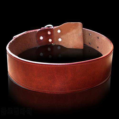 Genuine Leather Dog Collars Real Leather Pet Collar For Dogs Training Walking Size XS S M L XL XXL Brown Color For Pitbull