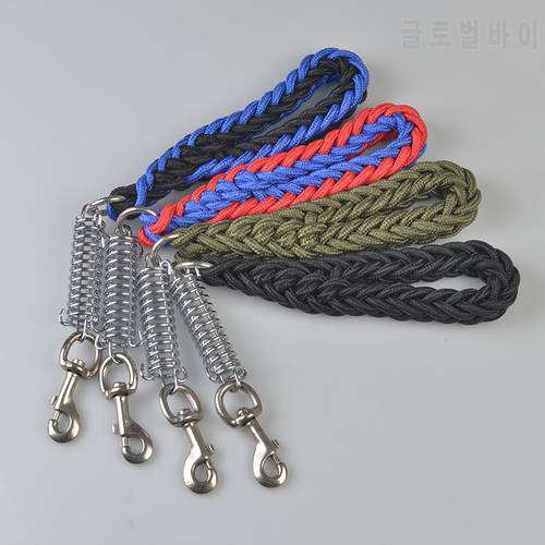 Short Explosion-proof Medium large dog traction belt leash hand made and Spring buffer big dog One step lead rope pull dog chain