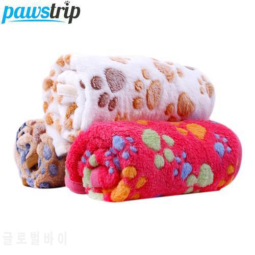 XS-L Thin Pet Blanket Winter Dog Bed Mat Foot Print Warm Sleeping Hamster Rabbit Beds Coral Fleece Dog Blanket Bed Warm Cat Beds