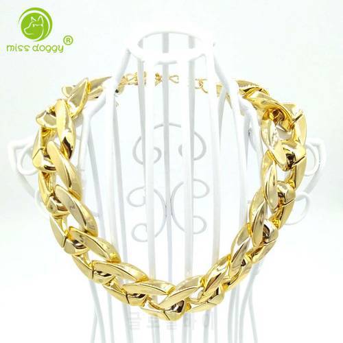 27CM/35CM/45CM Pet Dog Collars Luxury Gold Bling Bling Puppy Dog Cat Necklace Collar Accessories for Small Chihuahuas 10A