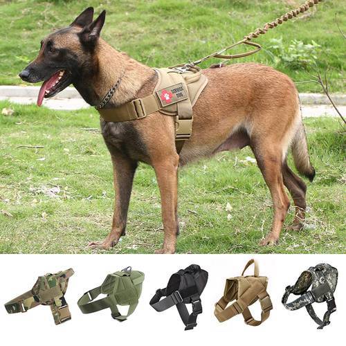 Military Tactical Dog Harness Patrol K9 Working Pet Collar Small Large Dog Harness Service Dog Vest With Handle Pet Products