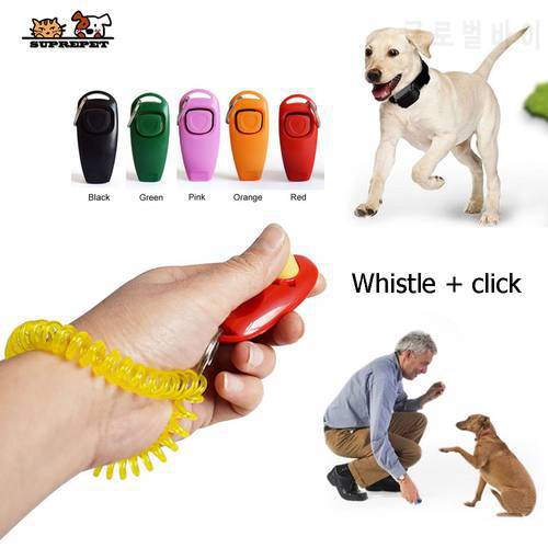 SUPREPET 1 Piece Pet Cat Dog Training Clicker Plastic Combo Dog Clicker & Whistle Training Pet Trainer Click For Puppy