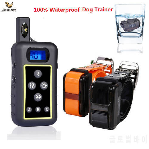 JANPET Remote Shock Training Collar 100% Waterproof and Recharageble for 2 Dogs Electric Collar/ 2 Years Warranty