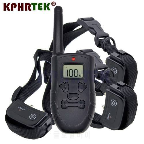 1 To 3 Remote Dog Trianing Collar Electric Trainer With Shock Vibration Beeper And Light 4 In 1 Function H183dr 27nf