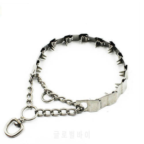 HQ DC01 Stainless Steel 38-68CM Adjustable Dog Training Chain Dog-Collar Choke Chain Pinch Collar For Giant dogs
