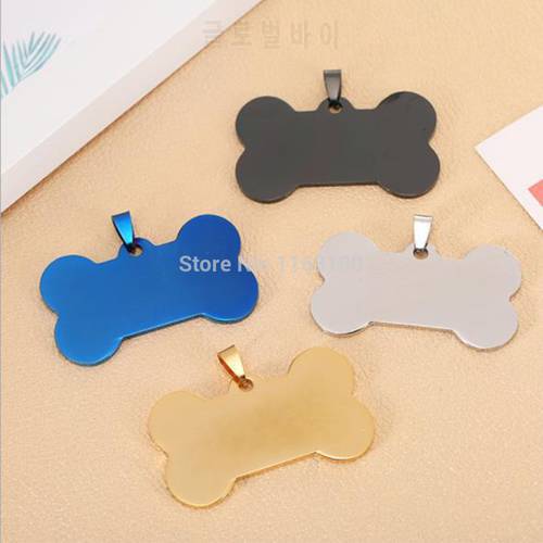 1000 pcs/lot Stainless Steel Pet Tag Custom Dog Tag Name Phone Engraved Dog Collar Nameplate Personalized Pet Dog ID Tags