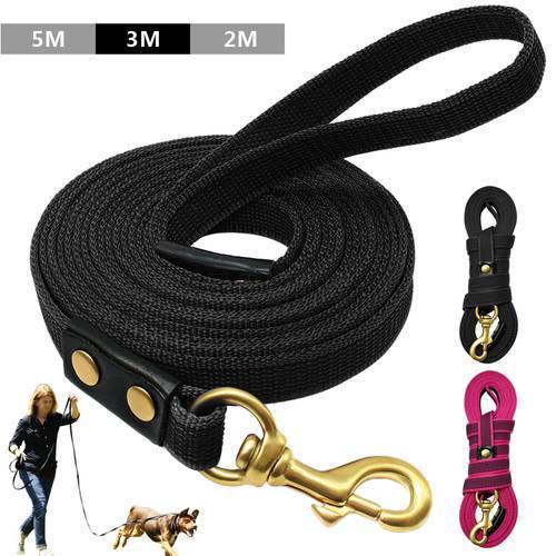 Dog Tracking Leash for Large Dogs Nylon Dog Leash Pet Walking Leads Training Pet Training Recall Rope Non-Slip 2m 3m 5m