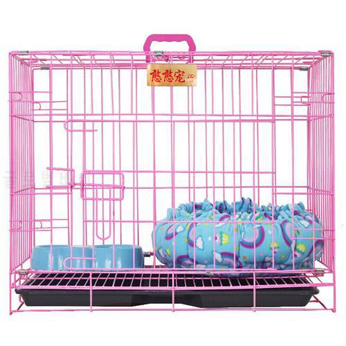 Dog Cage Wire Folding Pet Teddy Small and Medium Indoor