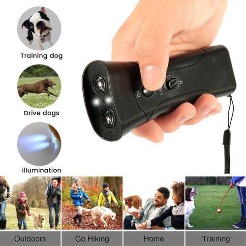 Ultrasonic Anti Dog Barking Pet Trainer LED Light Gentle Chaser Petgentle Sonic Stop Barking Control Tool Dog Repellent Trainer