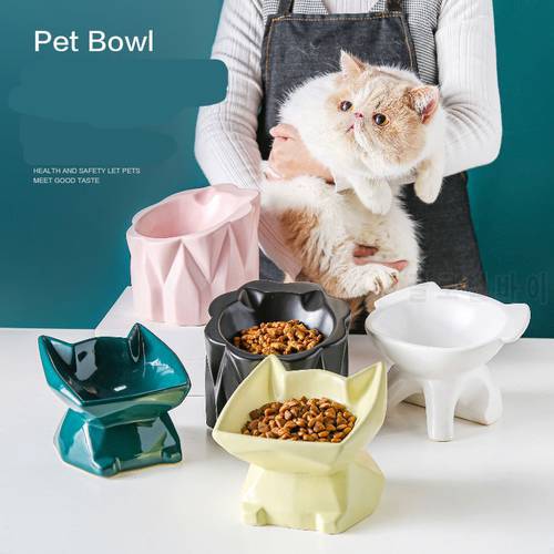 Cute Cat Bowl Luxury Ceramic Puppy Dog Bowl Pet Bowls Food Bowl Cat Bowls for Cats Water Food Feeder Best Selling Pet Supplies