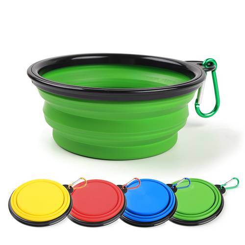 Portable Silicone Pet Feeder Collapsible Outdoor Pet Supplies Dog Bowls Food Water Feeding Folding Dog Cat Travel Bowl