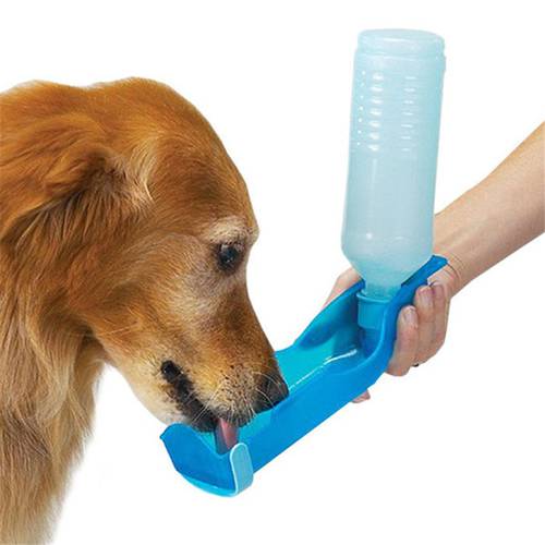 1PC Foldable Pet dog Drinking Water Bottles Protable Travel Hand Held Puppy Dogs Squeeze Water Bottle Dispenser 250ml