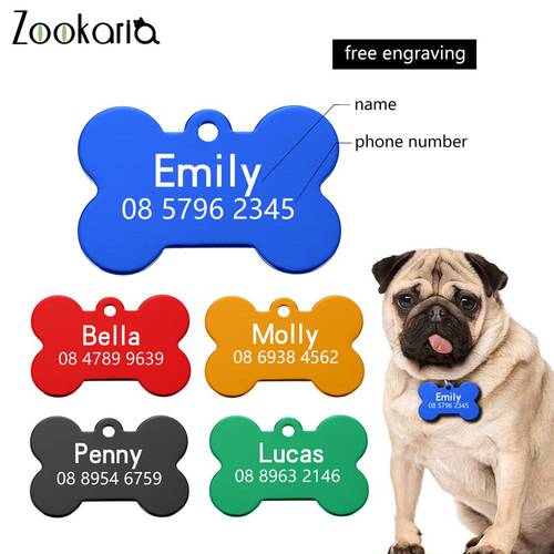 Personalized Anti-lost Dog Collars Dog Name ID Tags Gifts for Dog Pet Collar Tags for Dog Owner Engraved Pet Tag New Puppy Tag