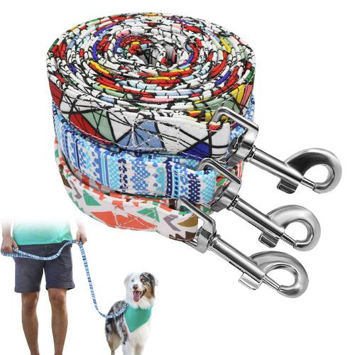 Thick Dog Leash Nylon Rope Printed Dog Cat Leash Pet Leashes Rope Puppy Leads for Outdoor Walking Training Pet Supplies