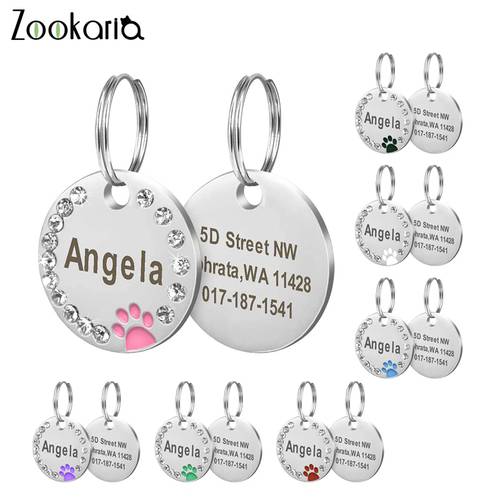 Anti-lost Dog Collars Dog Name ID Tags Gifts for Dog Lovers Pet Collar Tags for Dog Owner Engraved Pet Tag New Puppy Tag Gifts