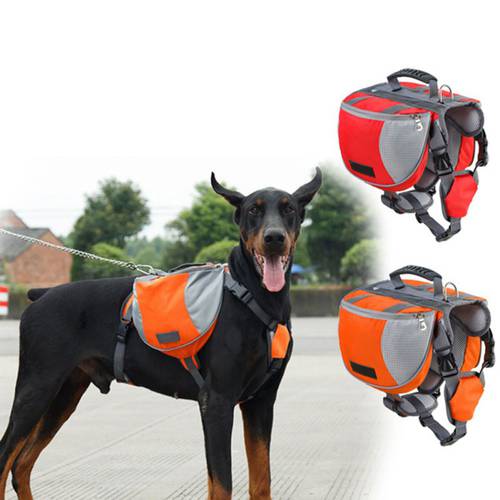 Dog Carriers Bag Dogs Pack Hound Travel Hiking Backpack Pet Reflective Safe Travel With Double Bags Easy To Control For Puppy