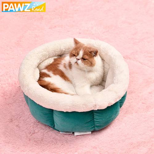 Pet Supplier Dog Cat Kennel Pet Round Shape Bed Warm Soft Kitten Puppy Cave House Leisure Stone Pattern For Pet 4 Colors Bed