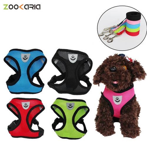Pet Cat Dog Harness Small Medium Dog Collar Walking Lead Leash for Cat Puppy Harnesses Dogs Mesh Chest Strap Vest Adjustable