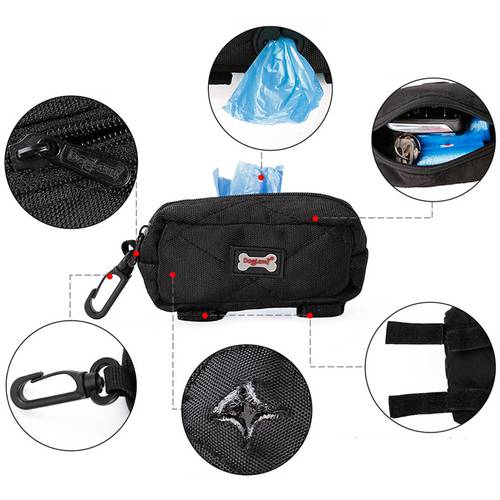 Eco-friendly Pets Poo Bag Holder Treat Pouch Dog Training Treat Bags Detachable Pet Feed Pocket Pouch Puppy Snack Waist Bag