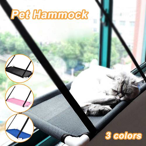 10Kg Pet Hammock Cat Basking Window Mounted Seat Home Suction Cup Hanging Bed Mat Lounge Cats Kitten Supplies 60x30cm 3